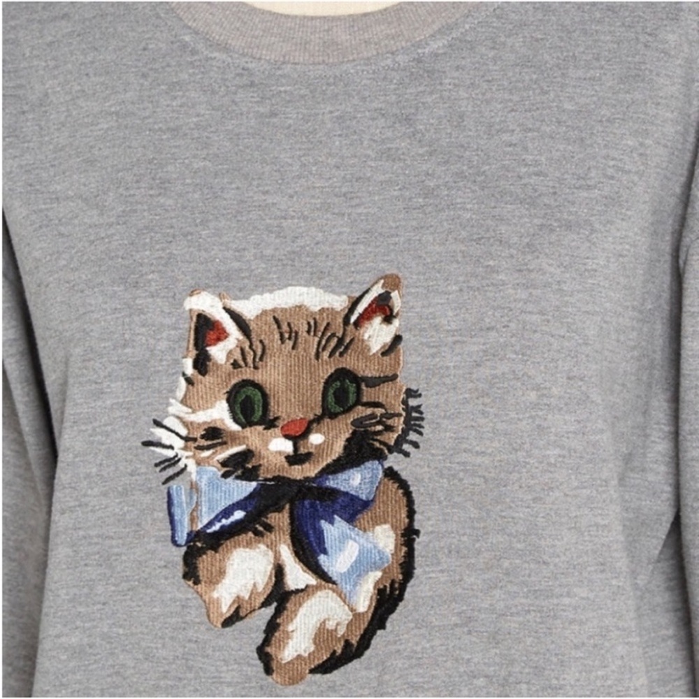 NWT Kitschy Kitty Embroidered Sweatshirt Size Small - Picture 3 of 15